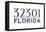 Tallahassee, Florida - 32301 Zip Code (Blue)-Lantern Press-Framed Stretched Canvas