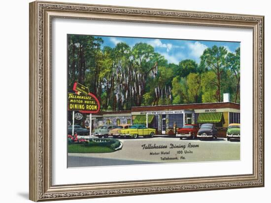 Tallahassee, Florida - Aaa Dining Room Motor Hotel-Lantern Press-Framed Art Print