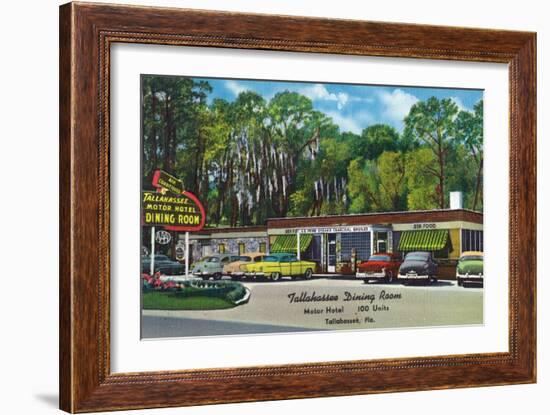 Tallahassee, Florida - Aaa Dining Room Motor Hotel-Lantern Press-Framed Art Print