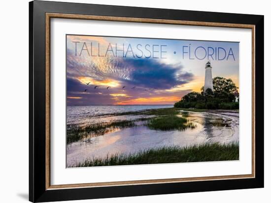 Tallahassee, Florida - St. Marks Lighthouse-Lantern Press-Framed Art Print