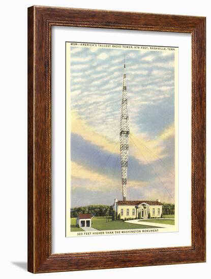 Tallest Radio Tower, Nashville, Tennessee-null-Framed Art Print