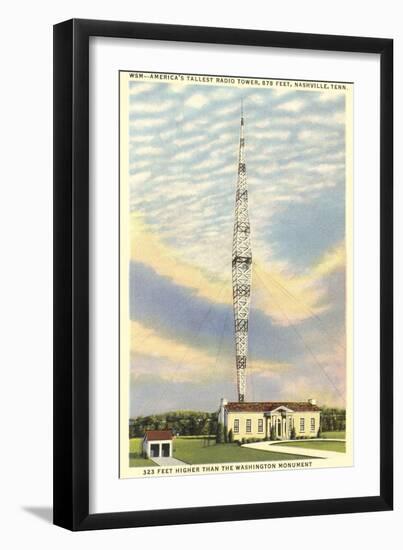 Tallest Radio Tower, Nashville, Tennessee-null-Framed Art Print