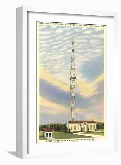 Tallest Radio Tower, Nashville, Tennessee-null-Framed Art Print