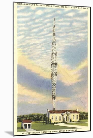 Tallest Radio Tower, Nashville, Tennessee-null-Mounted Art Print