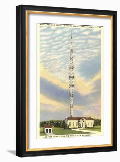 Tallest Radio Tower, Nashville, Tennessee-null-Framed Art Print