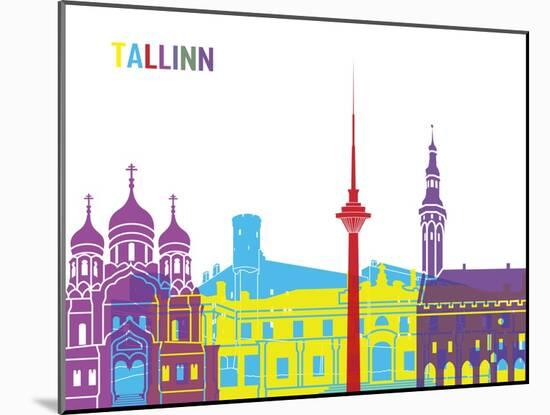 Tallinn Skyline Pop-paulrommer-Mounted Art Print