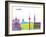 Tallinn Skyline Pop-paulrommer-Framed Art Print