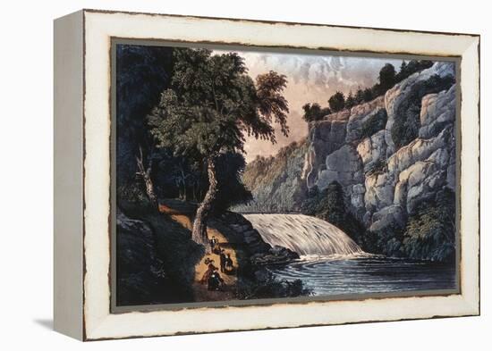 Tallulah Falls, Georgia-Currier & Ives-Framed Premier Image Canvas