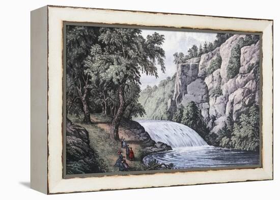 Tallulah Falls, Georgia-Currier & Ives-Framed Premier Image Canvas