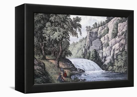 Tallulah Falls, Georgia-Currier & Ives-Framed Premier Image Canvas