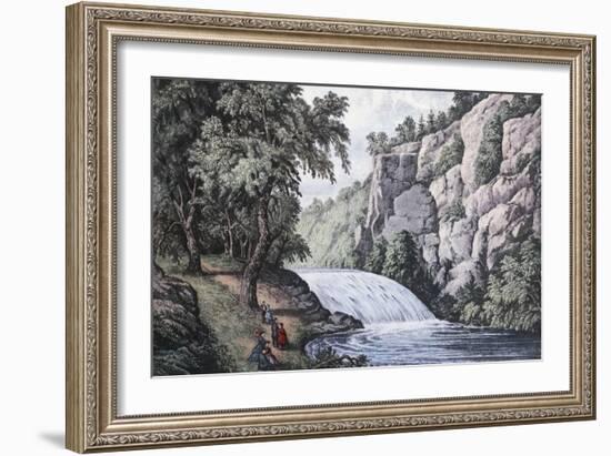 Tallulah Falls, Georgia-Currier & Ives-Framed Giclee Print