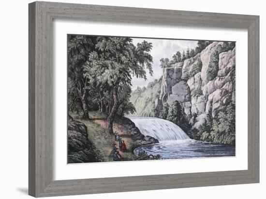 Tallulah Falls, Georgia-Currier & Ives-Framed Giclee Print