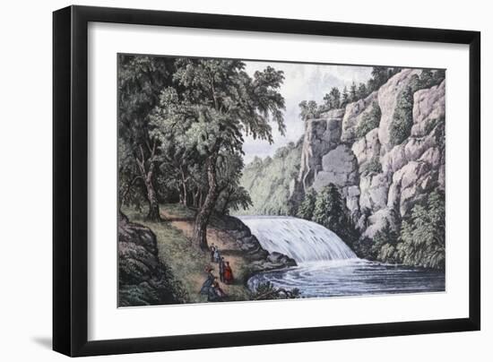 Tallulah Falls, Georgia-Currier & Ives-Framed Giclee Print