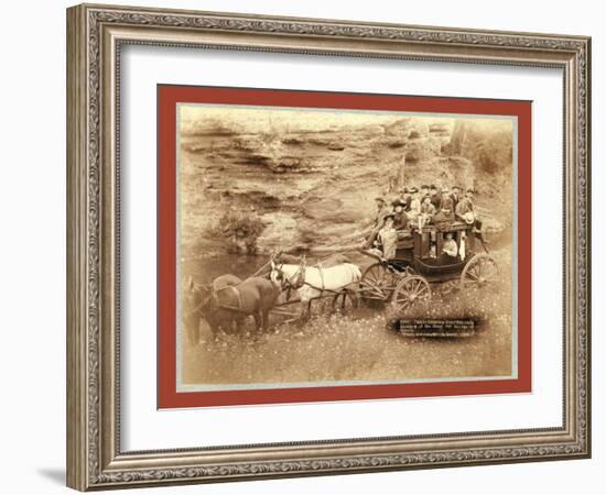 Tallyho Coaching. Sioux City Party Coaching at the Great Hot Springs of Dakota-John C. H. Grabill-Framed Giclee Print