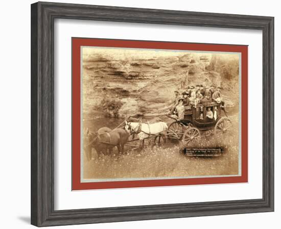 Tallyho Coaching. Sioux City Party Coaching at the Great Hot Springs of Dakota-John C. H. Grabill-Framed Giclee Print