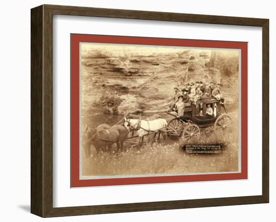 Tallyho Coaching. Sioux City Party Coaching at the Great Hot Springs of Dakota-John C. H. Grabill-Framed Giclee Print