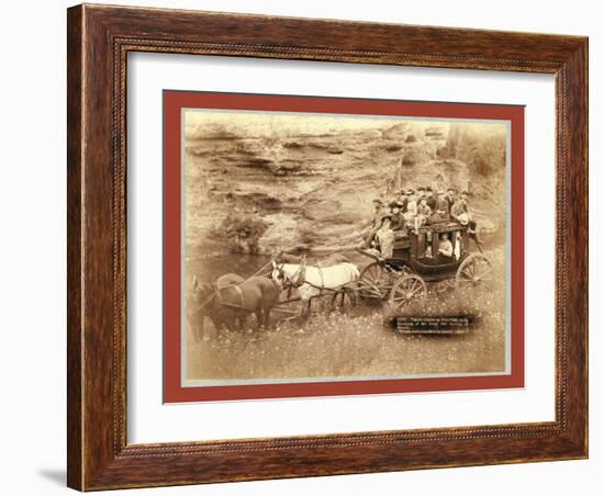 Tallyho Coaching. Sioux City Party Coaching at the Great Hot Springs of Dakota-John C. H. Grabill-Framed Giclee Print