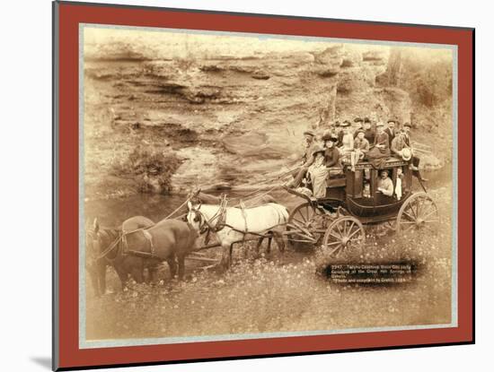 Tallyho Coaching. Sioux City Party Coaching at the Great Hot Springs of Dakota-John C. H. Grabill-Mounted Giclee Print