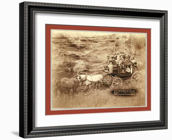 Tallyho Coaching. Sioux City Party Coaching at the Great Hot Springs of Dakota-John C. H. Grabill-Framed Giclee Print