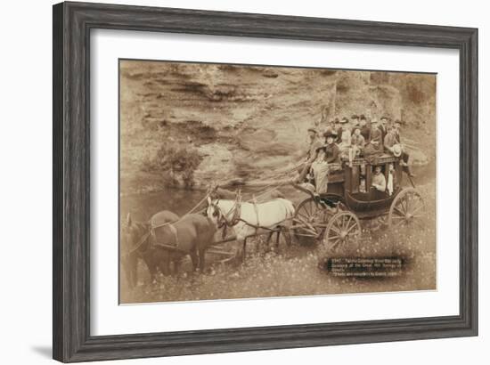 Tallyho Coaching. Sioux City Party Coaching at the Great Hot Springs of Dakota-John C.H. Grabill-Framed Art Print