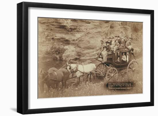 Tallyho Coaching. Sioux City Party Coaching at the Great Hot Springs of Dakota-John C.H. Grabill-Framed Art Print