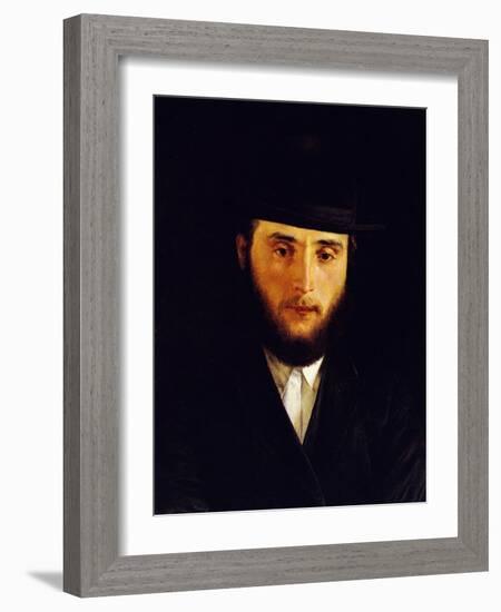 Talmudic Scholar-Isidor Kaufmann-Framed Art Print