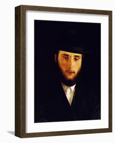 Talmudic Scholar-Isidor Kaufmann-Framed Art Print