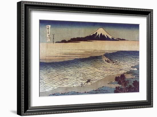 Tama River in Bushu, Japanese Wood-Cut Print-Lantern Press-Framed Art Print