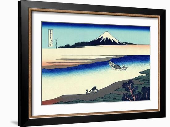 Tama River in Musashi Province' (From a Series 36 Views of Mount Fuj), 1830-1833-Katsushika Hokusai-Framed Giclee Print