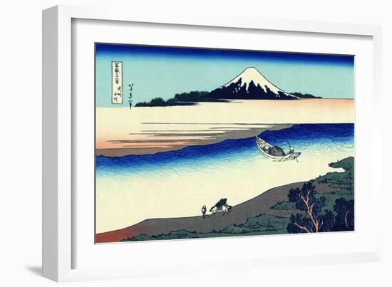 Tama River in Musashi Province' (From a Series 36 Views of Mount Fuj), 1830-1833-Katsushika Hokusai-Framed Giclee Print