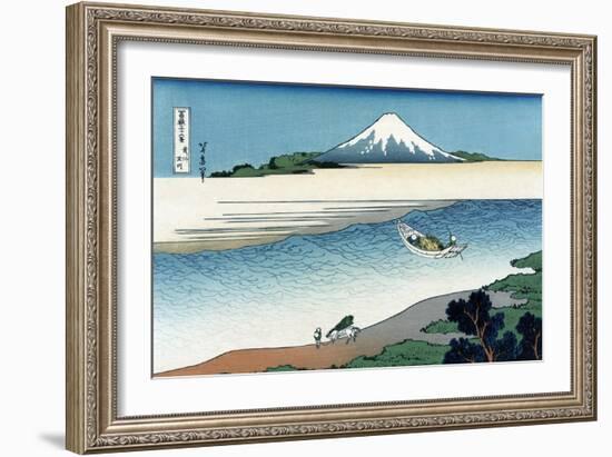 Tama River in Musashi Province-Katsushika Hokusai-Framed Art Print