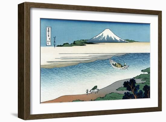 Tama River in Musashi Province-Katsushika Hokusai-Framed Art Print