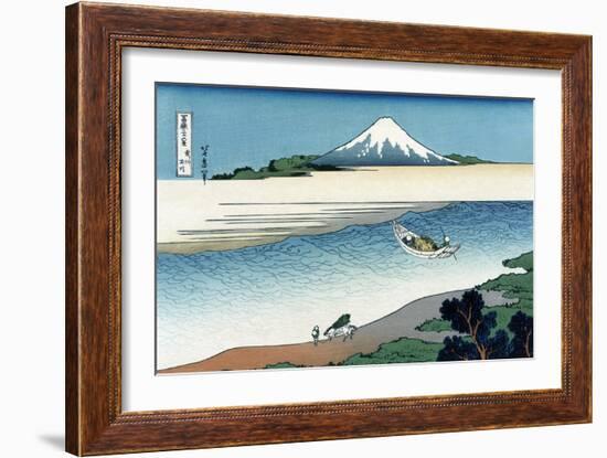 Tama River in Musashi Province-Katsushika Hokusai-Framed Art Print