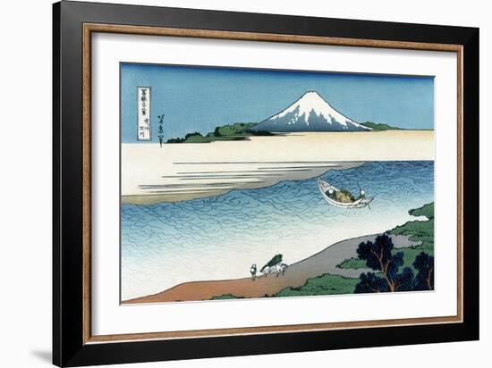 Tama River in Musashi Province-Katsushika Hokusai-Framed Art Print