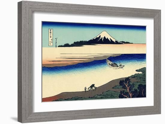 Tama River in the Musashi Province, c.1830-Katsushika Hokusai-Framed Giclee Print