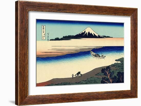 Tama River in the Musashi Province, c.1830-Katsushika Hokusai-Framed Giclee Print