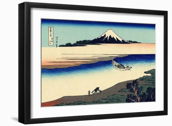 Tama River in the Musashi Province, c.1830-Katsushika Hokusai-Framed Giclee Print