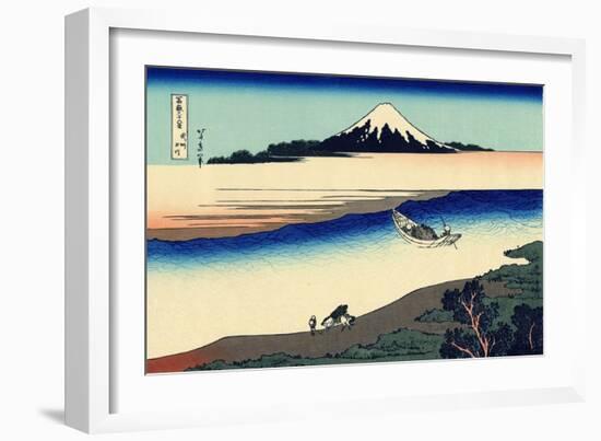 Tama River in the Musashi Province, c.1830-Katsushika Hokusai-Framed Giclee Print