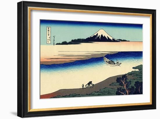 Tama River in the Musashi Province, c.1830-Katsushika Hokusai-Framed Giclee Print