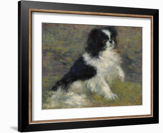 Tama, the Japanese Dog, C.1876 (Oil on Canvas)-Pierre Auguste Renoir-Framed Giclee Print