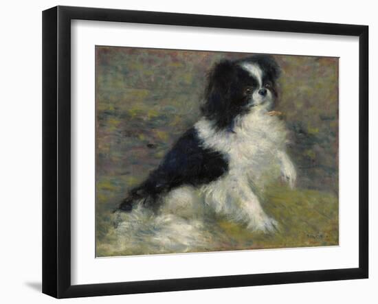 Tama, the Japanese Dog, C.1876 (Oil on Canvas)-Pierre Auguste Renoir-Framed Giclee Print