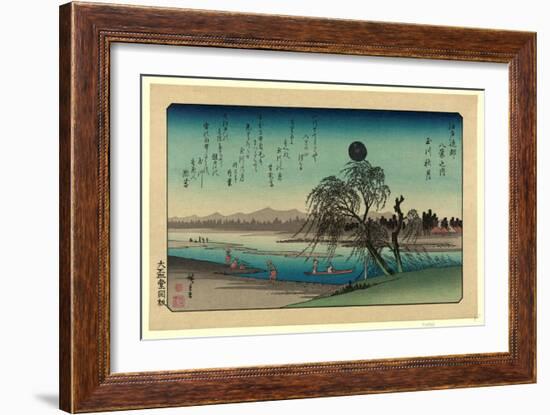 Tamagawa No Shugetsu Autumn Moon over Tama River. Ando-Utagawa Hiroshige-Framed Giclee Print