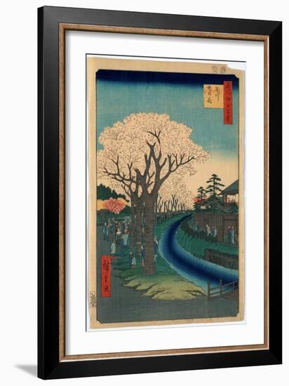 Tamagawa-Zutsumi No Hana-Utagawa Hiroshige-Framed Giclee Print