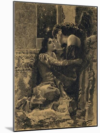 Tamara and Demon, 1890-1891-Mikhail Alexandrovich Vrubel-Mounted Giclee Print