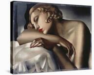 Young Lady with Gloves-Tamara de Lempicka-Stretched Canvas