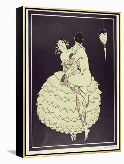 Tamara Karsavina (1885-1978) as Columbine and Vaslav Nijinsky (1890-1950) a-Georges Barbier-Framed Premier Image Canvas