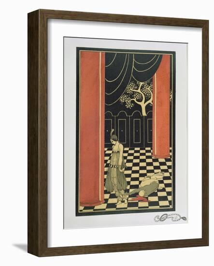 Tamara Karsavina (1885-1978) in Fokine's 'Thamar' in 1912, Pub. 1914-Georges Barbier-Framed Giclee Print