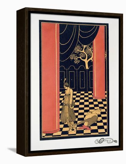 Tamara Karsavina (1885-1978) in the Title Role of 'Thamar', 1914 (Pochoir Print)-Georges Barbier-Framed Premier Image Canvas