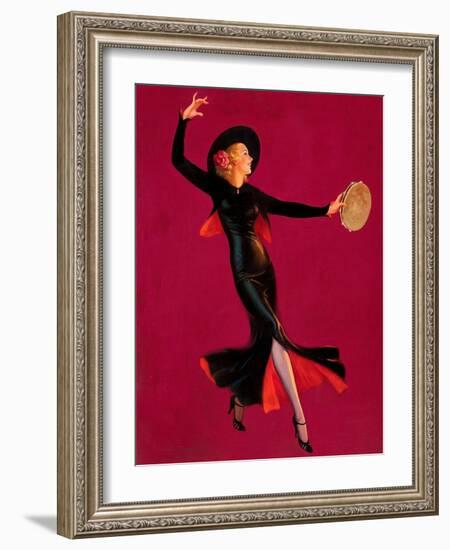 Tambourine Dancer-Edward Eggleston-Framed Art Print