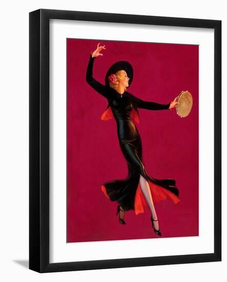 Tambourine Dancer-Edward Eggleston-Framed Art Print